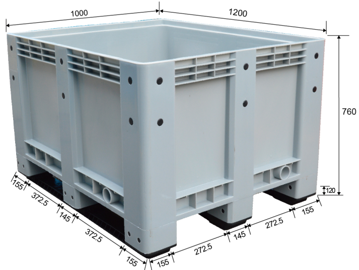 high quality heavy duty agriculture solid industry large plastic pallet container