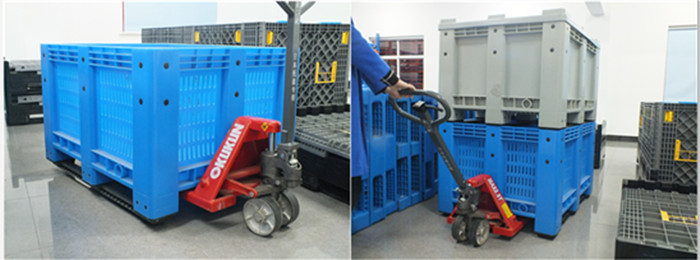 euro hdpe heavy duty vented vegetable stackable large plastic pallet box