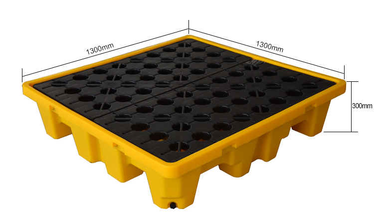Customizable detachable 4 drums spill containment drum bunding