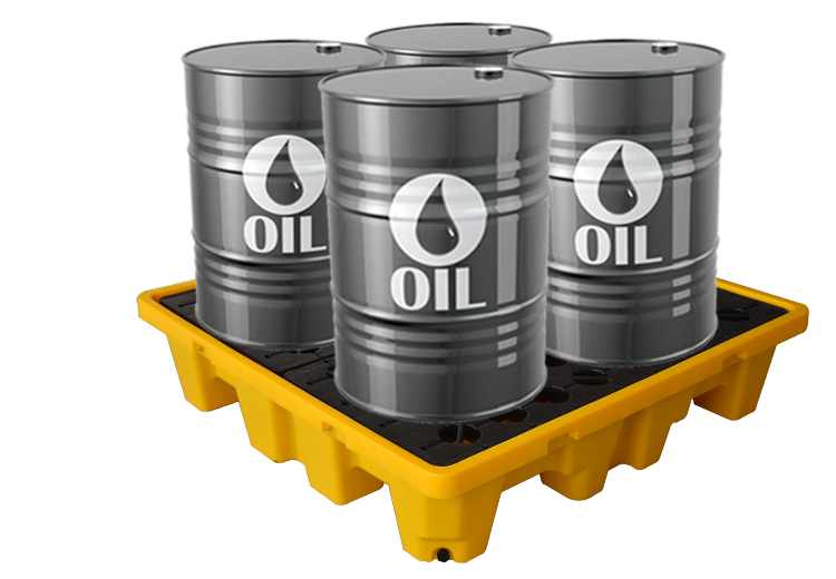 Customizable detachable 4 drums spill containment drum bunding