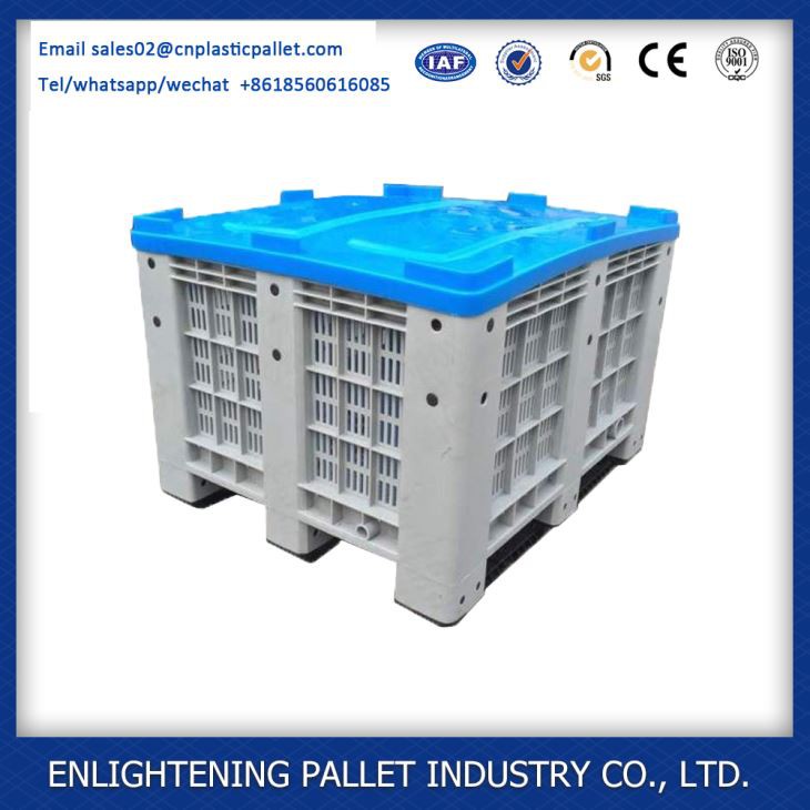 Heavy Duty Vented Plastic Stackable Pallet Bin