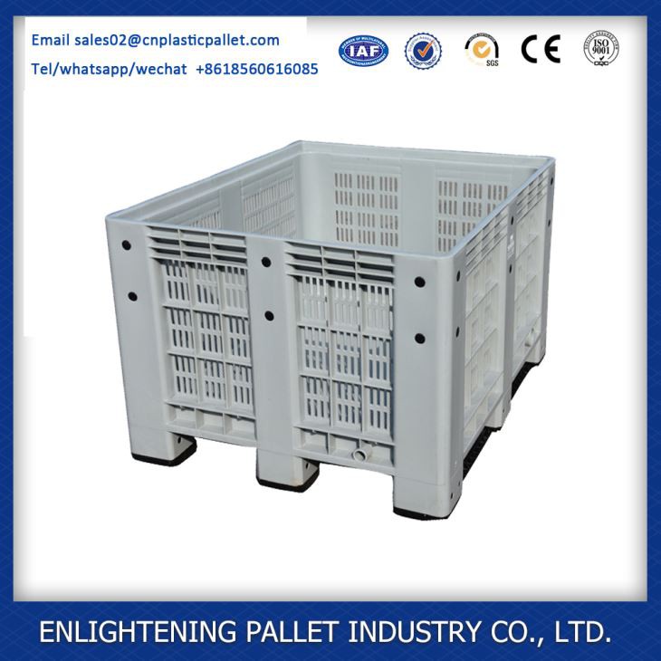 Heavy Duty Vented Plastic Stackable Pallet Bin