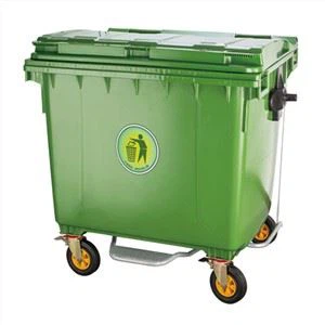 حاوية قمامة بلاستيكية كبيرة 1100 لتر