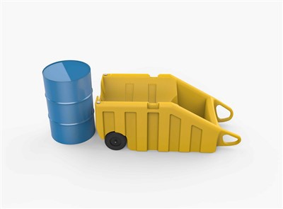 عربة طبلة بولي مجمعة سعة 200 لتر