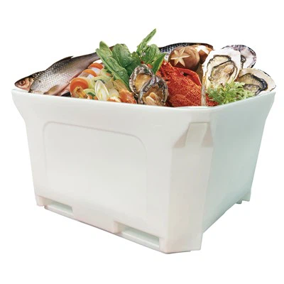 صندوق بلاستيكي معزول خاص بالمأكولات البحرية