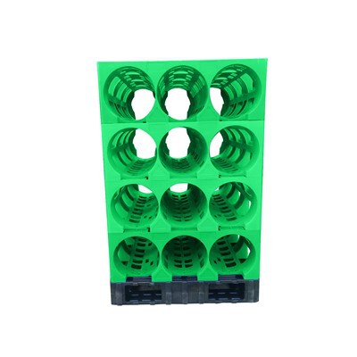 رف زجاجة مياه بلاستيكية قابلة للتكديس